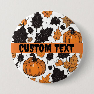 Benutzerdefinierter Halloween-Button, Herbstblatt- Button