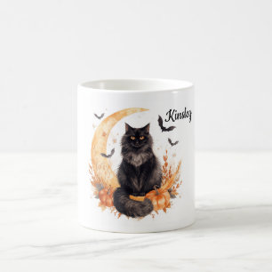 Benutzerdefinierter Halloween-Keramikbecher Schwar Kaffeetasse