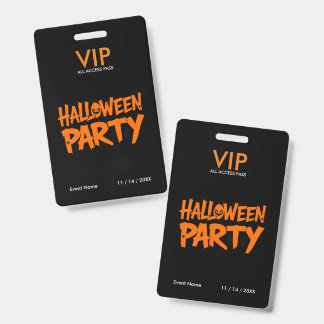 Benutzerdefinierter Halloween-Party-VIP-All-Access Ausweis
