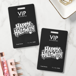 Benutzerdefinierter Halloween-Party-VIP-All-Access Ausweis