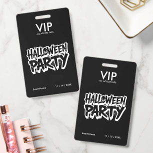 Benutzerdefinierter Halloween-Party-VIP-All-Access Ausweis