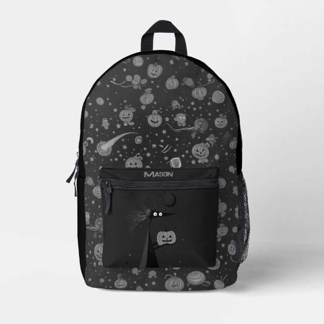 Benutzerdefinierter Halloween-Rucksack mit Spooky  Bedruckter Rucksack (Vorderseite)
