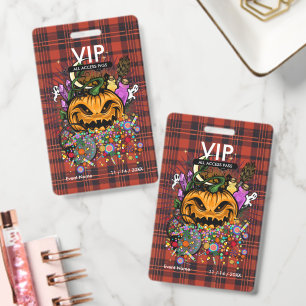 Benutzerdefinierter Halloween-VIP-All-Access-Pass Ausweis