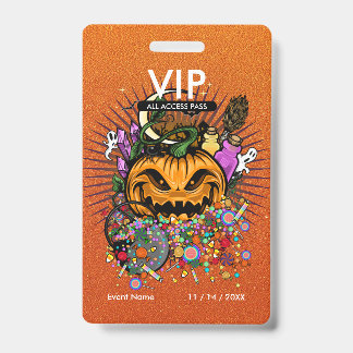 Benutzerdefinierter Halloween-VIP-All-Access-Pass  Ausweis