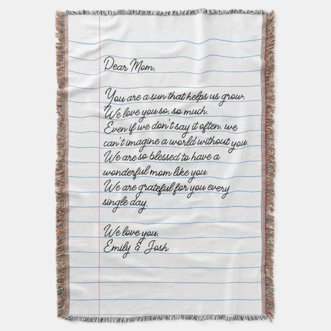 Benutzerdefinierter handgeschriebener Brief an die Decke (Vorderseite Vertikal)