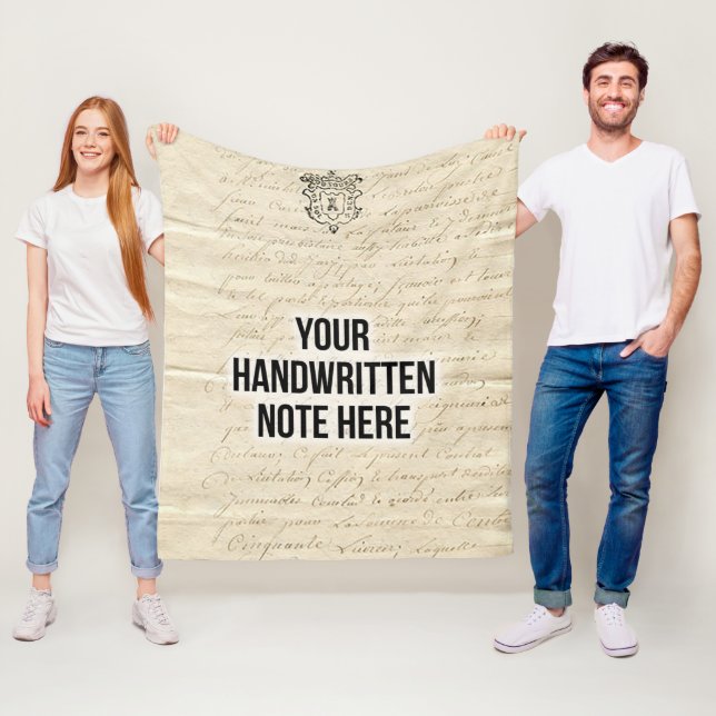 Benutzerdefinierter handgeschriebener Letter Senti Fleecedecke (Beispiel)