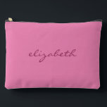 Benutzerdefinierter handgeschriebener Name Text ro Zubehörtasche<br><div class="desc">Maßgeschneiderte moderne, einfache Vorlagenhandschrift oder Text-Upload Bilddruckaccessoires / Taschen & Wallets / Kosmetische und Toilettentaschen / rosa Solid Color Large Accessory Pouch.</div>