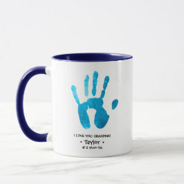 Benutzerdefinierter Handprint I Liebe Sie Oma Pers Tasse