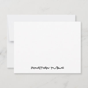 Benutzerdefinierter Handskripttext Einfaches Perso Mitteilungskarte