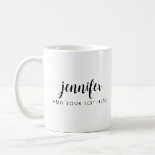 Benutzerdefinierter Handyname Hinzufügen einer Tex Kaffeetasse