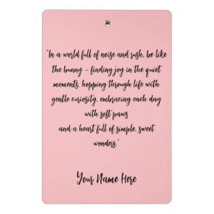 Benutzerdefinierter Hase Mini Klemmbrett