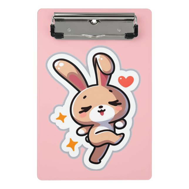 Benutzerdefinierter Hase Mini Klemmbrett (Vorderseite)
