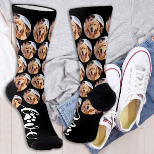 Benutzerdefinierter Haustier-Foto-Liebes-Pfotenabd Socken