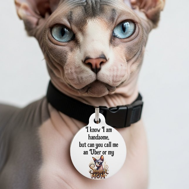 Benutzerdefinierter Haustier-ID-Anhänger Sphynx-Ka Haustiermarke (Custom Cat ID tag sphynx cats)