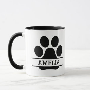 Benutzerdefinierter Haustier-Pfotenabdruck-Becher Tasse