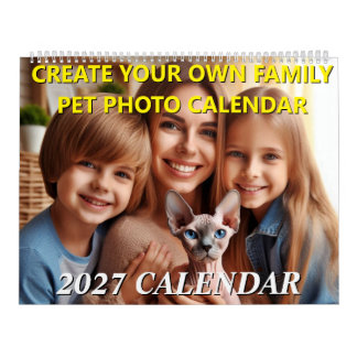 Benutzerdefinierter Haustierfamilien-Foto-Kalender Kalender