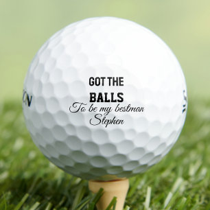 Benutzerdefinierter Heiratsantrag des Trauzeugen Golfball