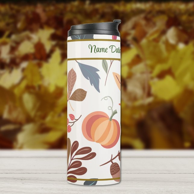 Benutzerdefinierter Herbst Einfaches Design 12oz. Thermosbecher (Von Creator hochgeladen)