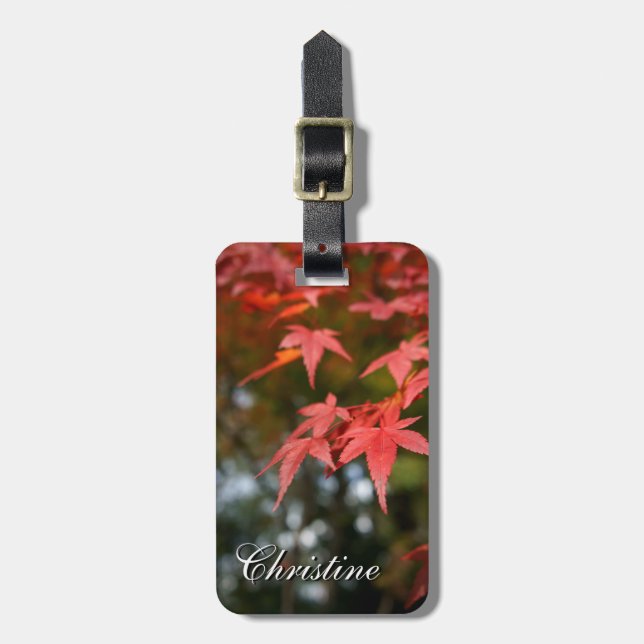 Benutzerdefinierter Herbstleastift Gepäckanhänger (Vorderseite vertikal)