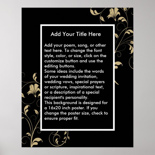 Benutzerdefinierter Hintergrund für Poster (Vorne)