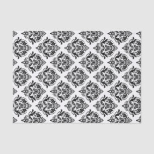 Benutzerdefinierter Hintergrund für schwarze Damas Seidenpapier