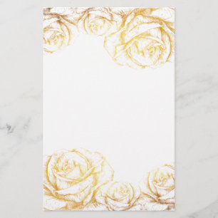 Benutzerdefinierter Hintergrund Vintage Rose Blume Briefpapier