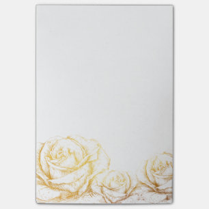 Benutzerdefinierter Hintergrund Vintage Rose Blume Post-it Klebezettel