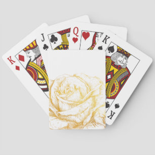 Benutzerdefinierter Hintergrund Vintage Rose Blume Spielkarten