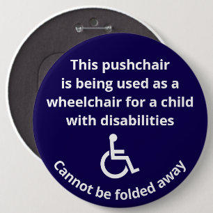 Benutzerdefinierter Hinweis: Kinderwagen-Rollstuhl Button