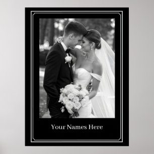 Benutzerdefinierter Hochzeit-Portrait-Poster Poster