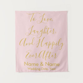 Benutzerdefinierter Hochzeitshintergrund für Empfa Wandteppich