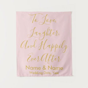 Benutzerdefinierter Hochzeitshintergrund für Empfa Wandteppich