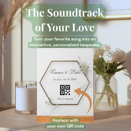 Benutzerdefinierter Hochzeitslied QR-Code Hochzeit Acrylschild