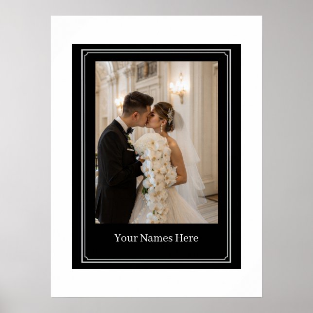 Benutzerdefinierter Hochzeitsposter Poster (Vorne)