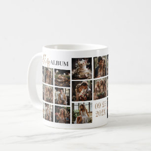 Benutzerdefinierter Hochzeitstext für Fotos Kaffeetasse