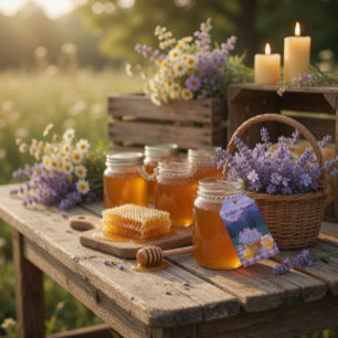 Benutzerdefinierter Honig & Lavendel Geschenkanhänger
