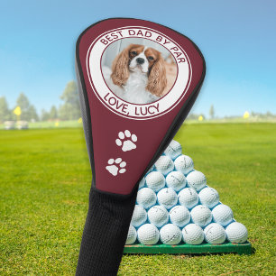 Benutzerdefinierter Hund Bester Vater je Red Foto Golf Headcover