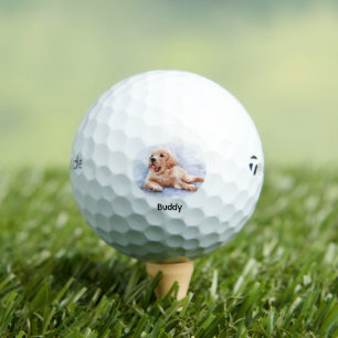 Benutzerdefinierter Hund Haustier Foto Name Golfball