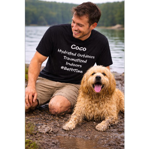 Benutzerdefinierter Hund hydratisiert im Freien tr T-Shirt