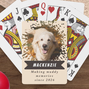 Benutzerdefinierter Hunde-Foto-Name Lustiger Matsc Spielkarten