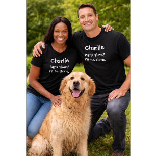 Benutzerdefinierter Hunde-Liebhaber Badzeit Ich T-Shirt