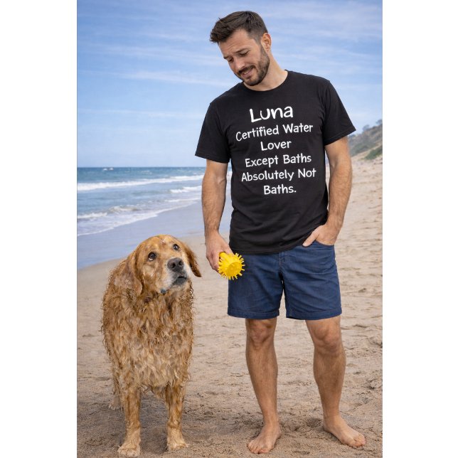 Benutzerdefinierter Hunde-Name Zertifizierter Wass T-Shirt (Von Creator hochgeladen)