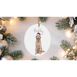 Benutzerdefinierter Hunde-Weihnachts-Schmuck Santa Ornament
