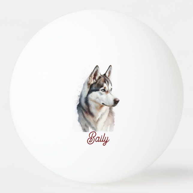 Benutzerdefinierter Hundekopf Lustige Party Person Tischtennisball (Vorderseite)