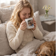 Benutzerdefinierter Hundetasse mit Foto, Zuhause i