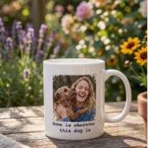 Benutzerdefinierter Hundetasse mit Foto, Zuhause i