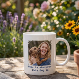Benutzerdefinierter Hundetasse mit Foto, Zuhause i Kaffeetasse