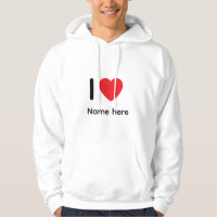 Benutzerdefinierter I Love You Hoodie – Personalis