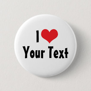 Benutzerdefinierter Ich liebe Dich Knopf Button