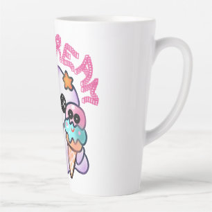 Benutzerdefinierter "Ich schreie" Geist mit Eiscre Milchtasse